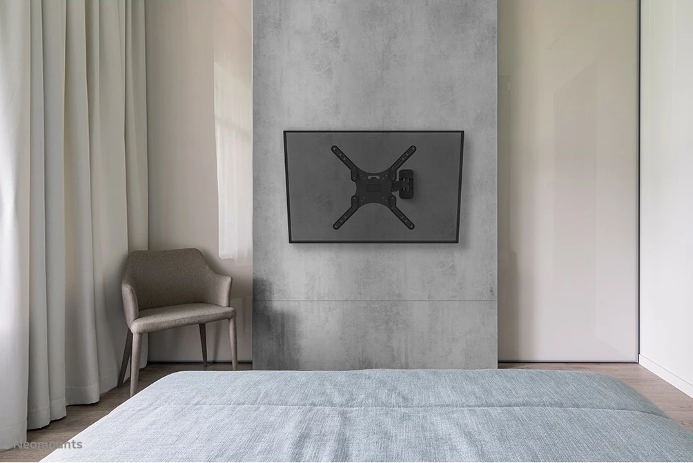 Stenski nosilec za TV Newstar Neomounts WL40-550BL14, polni premik, 32-55 in, VESA 400x400, črn