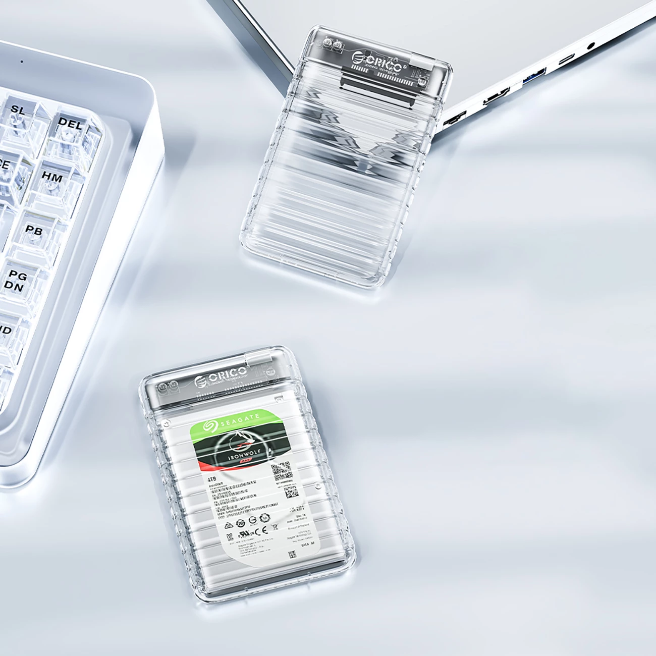 Računalniško ohišje za 2,5'' HDD/SSD, USB Micro-B, 5 Gb/s, prozorno Orico 2139U3-V1