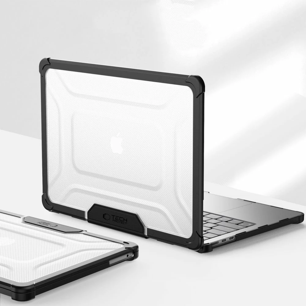 Ovitek, prosojen in črn Tech-Protect SmartShell Pro za MacBook Air 13" M2/M3/M4