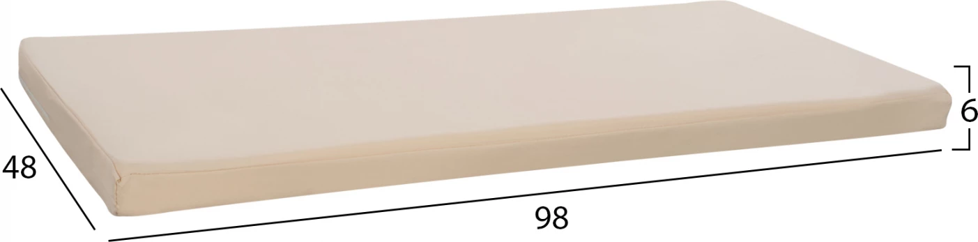 Blazina za klop iz poliestra Chios bež FH11241.01P 98x48x5cm