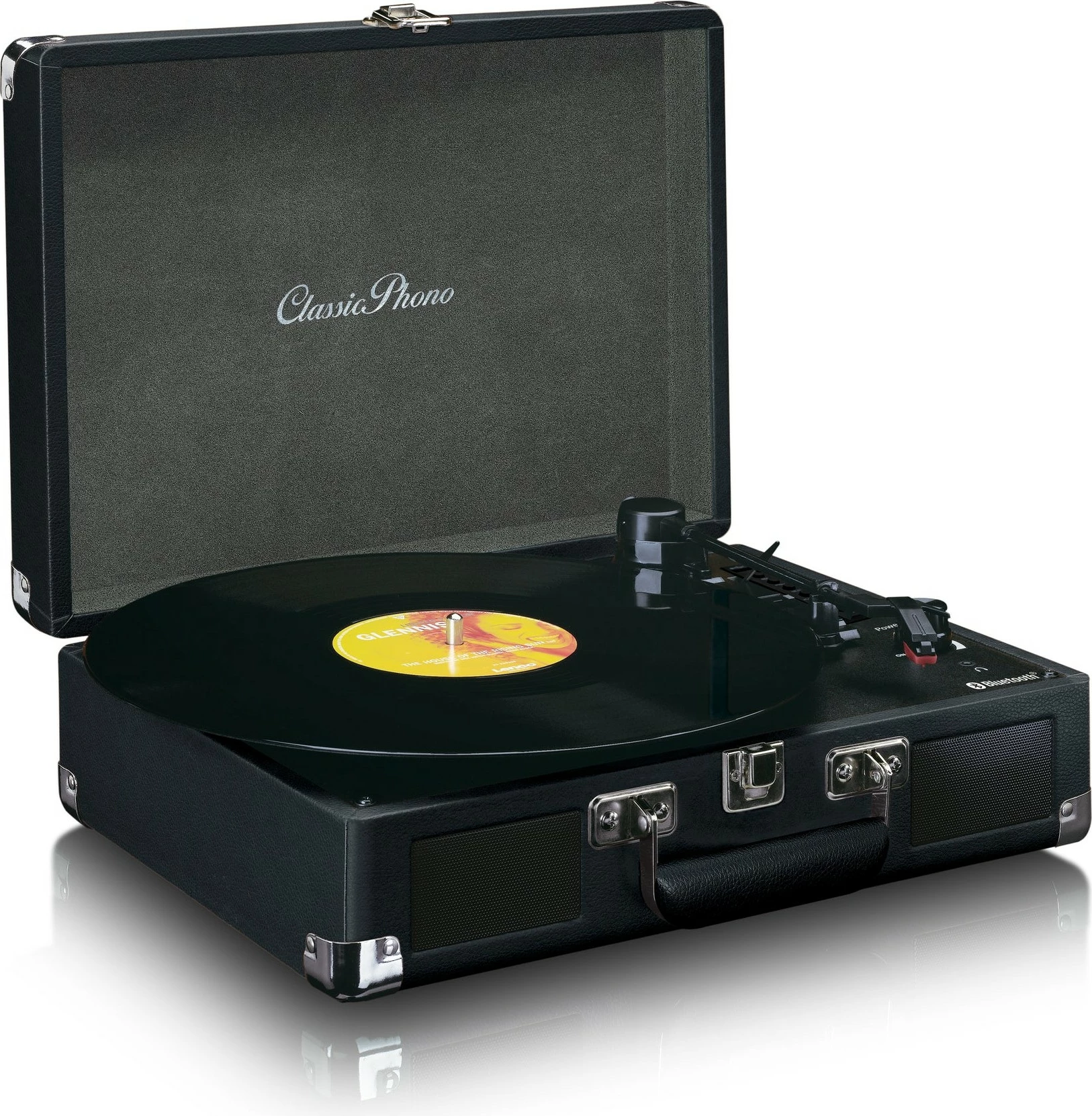 Gramofon, Bluetooth, 2 zvočnika, USB, Lenco TT-115, črn