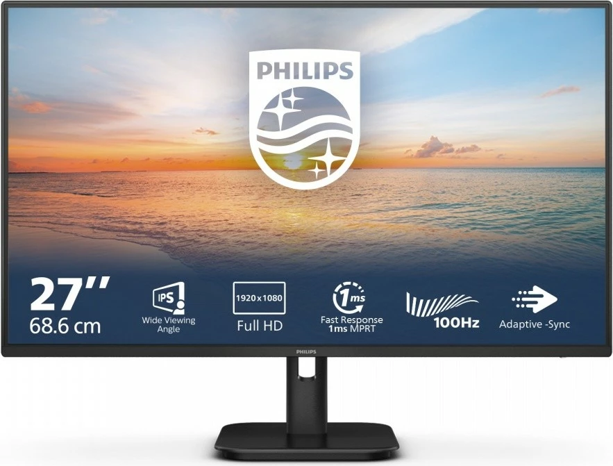 Monitor 27", IPS, 100 Hz, Full HD, vgrajeni zvočniki, črn Philips 27E1N1100A