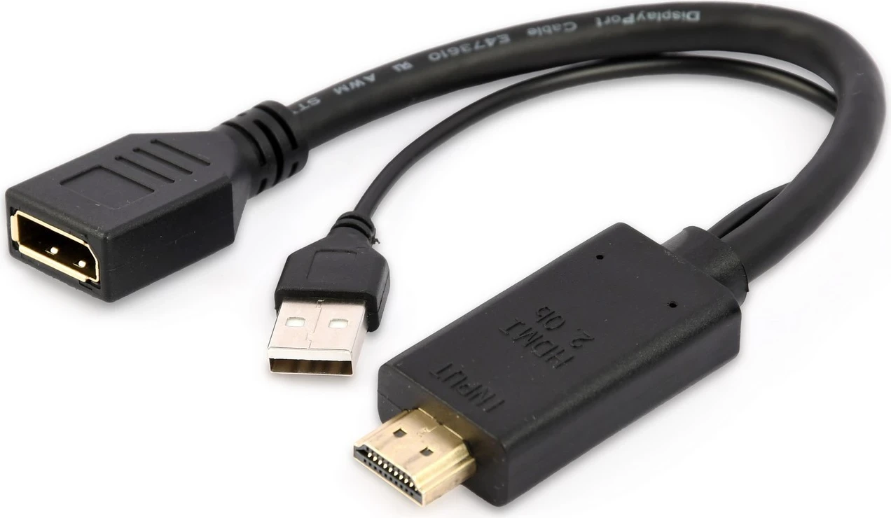 Aktiven adapter HDMI na DisplayPort, Gembird, 4K