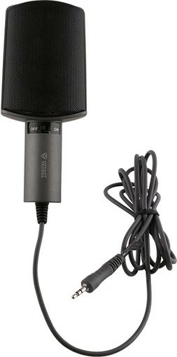 Mikrofon za računalnik YENKEE YMC 1020GY, 50 Hz–16 kHz, -30 dB, 2,2 kΩ, črn