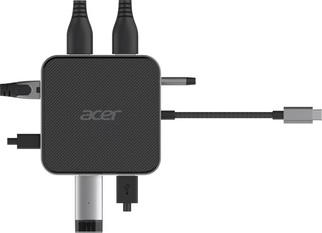 Večji zaslonski hub Acer, 8K Ultra HD, USB Type-C, črn