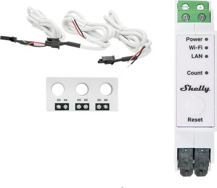 Merilnik energije Shelly Pro 3EM-3CT63, WLAN LAN, DIN-Rail