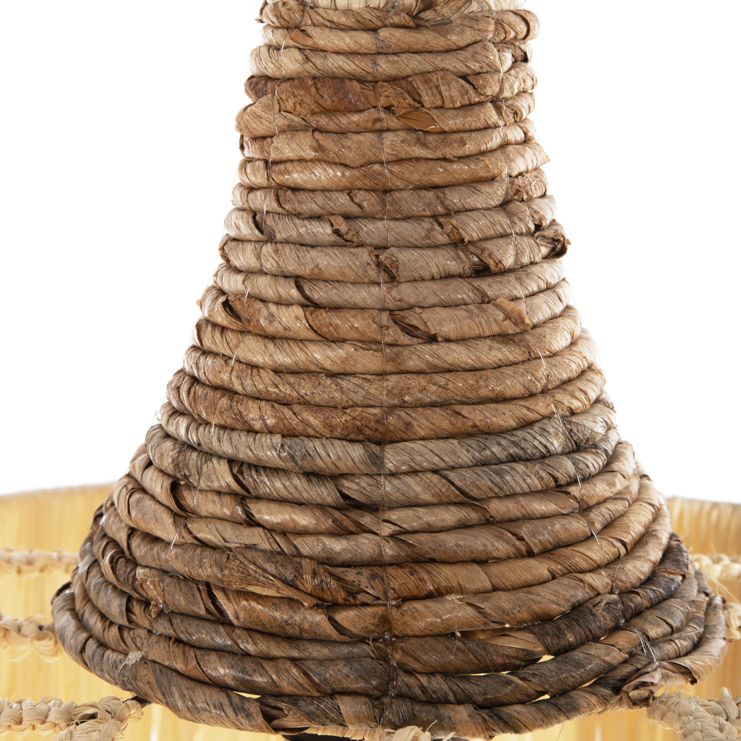 Stropna viseča svetilka s resicami FH7853 iz posušenih palmnih vlaken Φ41x34Hcm