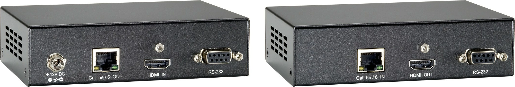 Zagotavljanje razširitve HDMI do 100 m, HDBaseT, 802.3af PoE, LevelOne HVE-92, 3840 x 2160, oddajnik in sprejemnik, siva