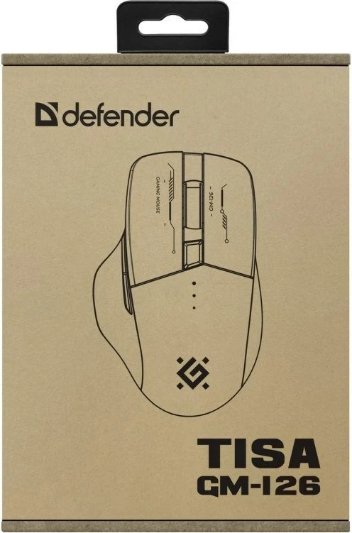 Optični brezžični miš Defender GM-126 TISA, 1600 DPI, 6 gumbov, bela
