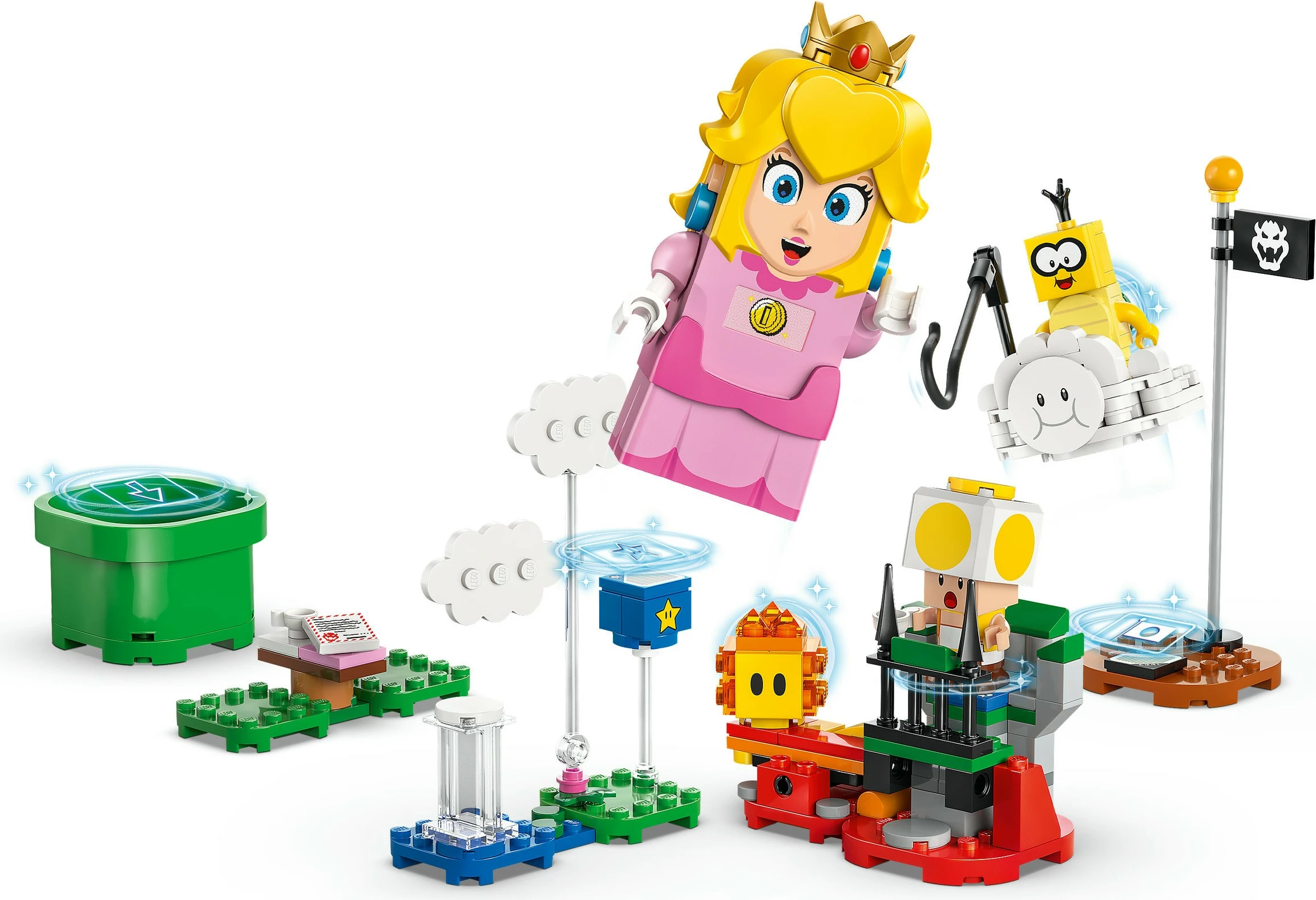 Interaktivni set za sestavljanje Peach, LEGO Super Mario 71441, 208 delov, večbarven