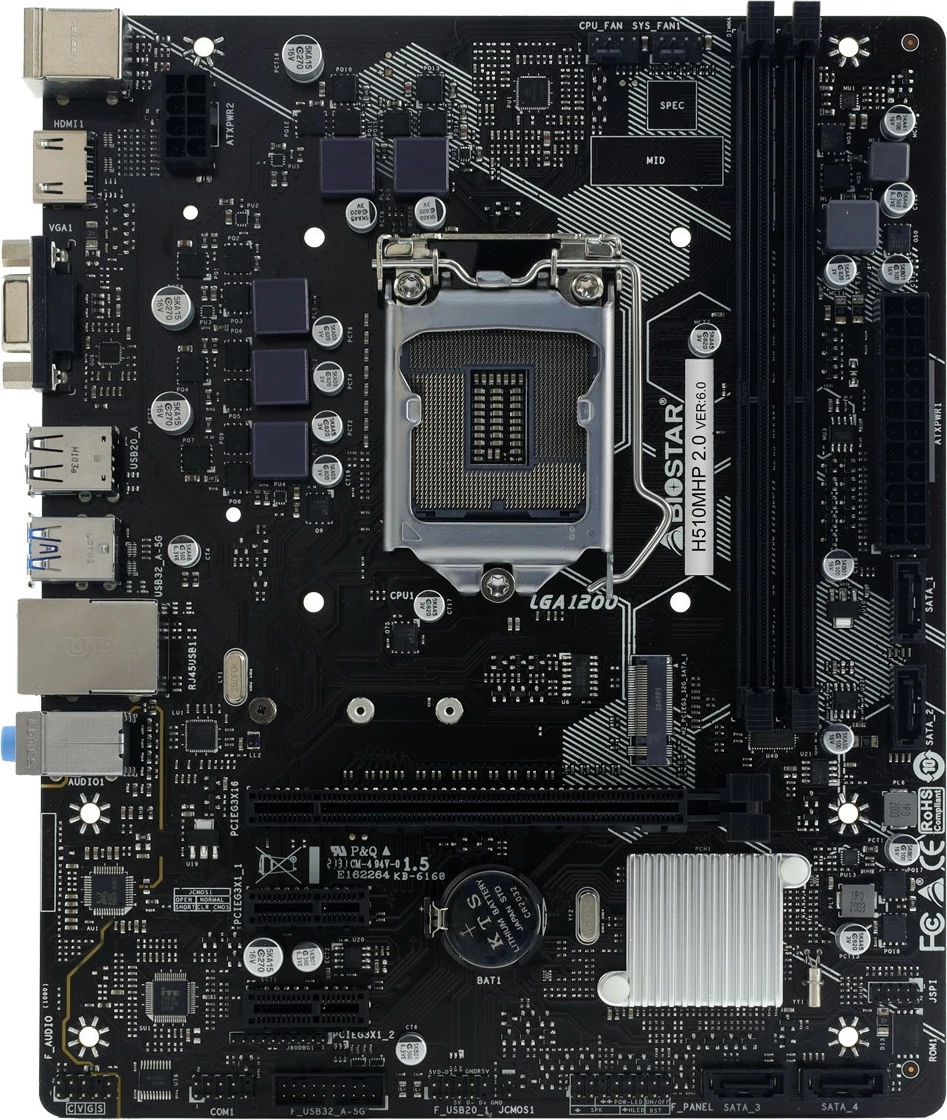 Mikro ATX matična plošča Biostar H510MHP 2.0, Intel, LGA 1200, DDR4
