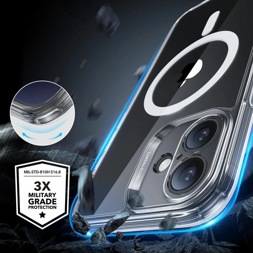 Prozoren zaščitni komplet HaloLock za iPhone 16, ESR Classic Pro, z MagSafe in zaščitnim steklom