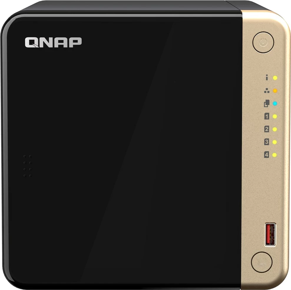 NAS QNAP TS-464, Intel Celeron N5095, 8 GB DDR4 RAM, QNAP QTS, črn