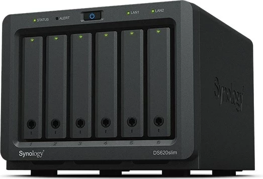 NAS strežnik Synology DiskStation DS620SLIM, namizni, Ethernet LAN, J3355, črn