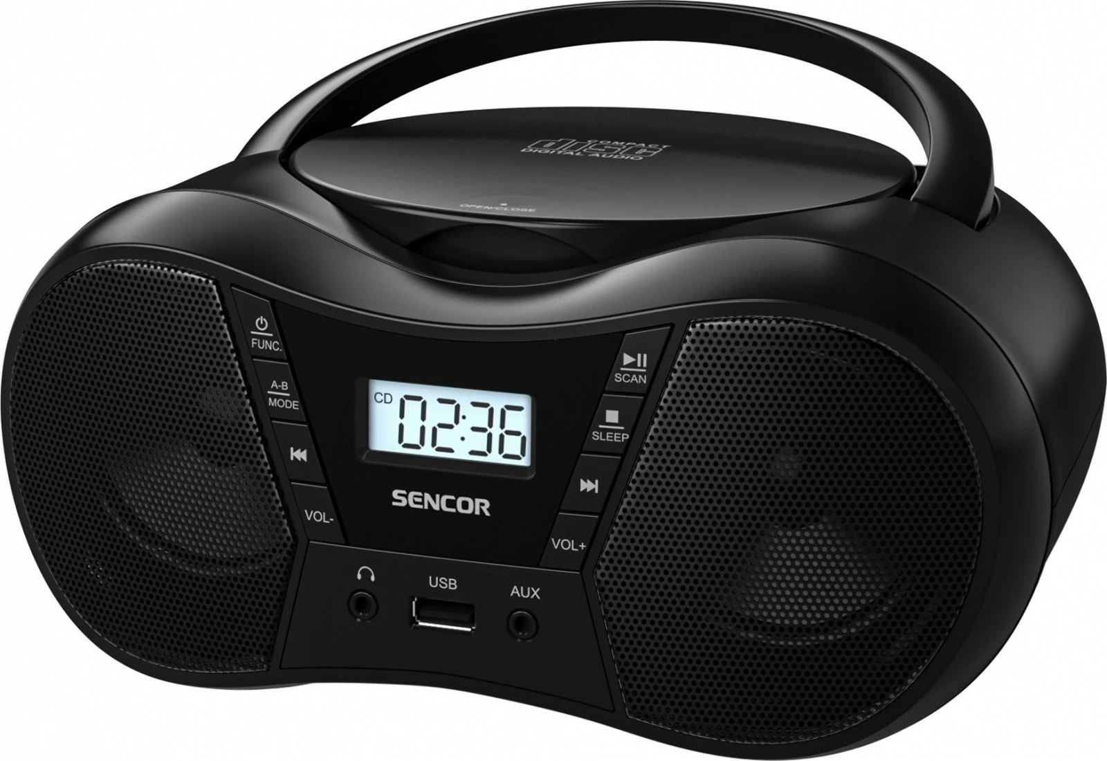 CD predvajalnik boombox Sencor SPT 2300BK, Bluetooth, USB, črn