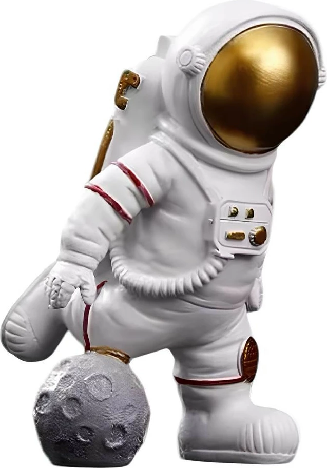 Dekorativni astronaut, bel in zlato obarvan, Evila Originals, CY0374