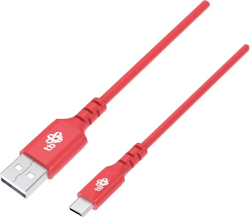 Silikonski USB v USB Type-C kabel, 1 m, rdeč