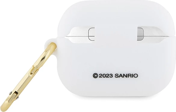 Silikonska zaščita za AirPods Pro Hello Kitty, bela, z obeskom