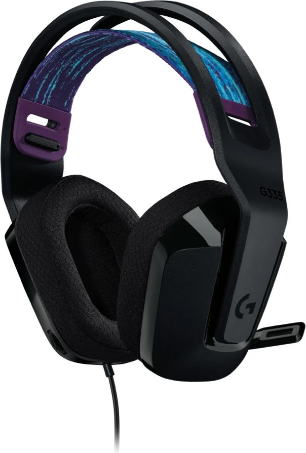 Gaming slušalke Logitech G335, z žico, črne