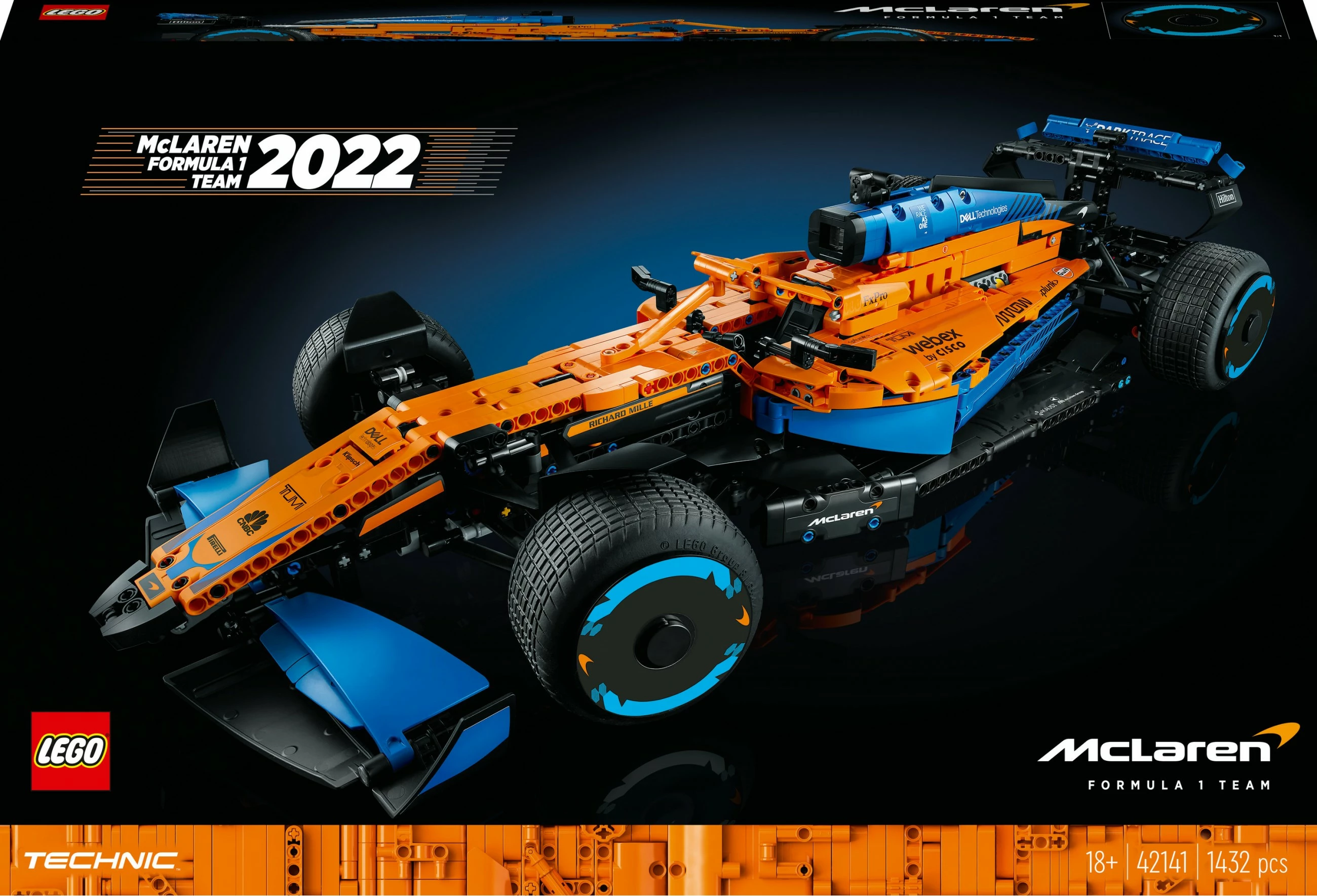Detajni gradbeni komplet McLaren Formula 1 LEGO Technic, 1434 kosov, večbarven
