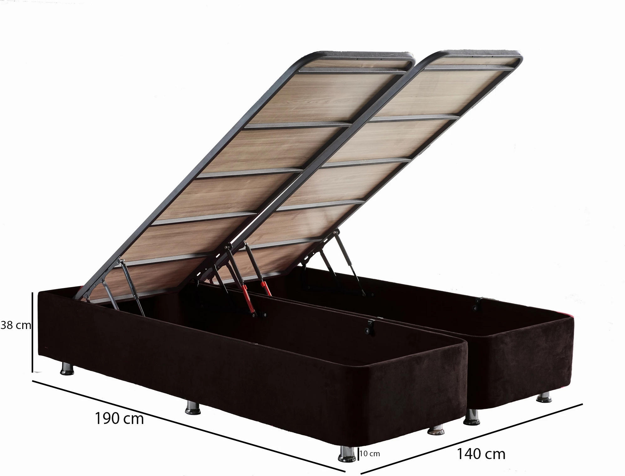 Posteljna podlaga Skye Decor Ela Double, črna, 140 x 190