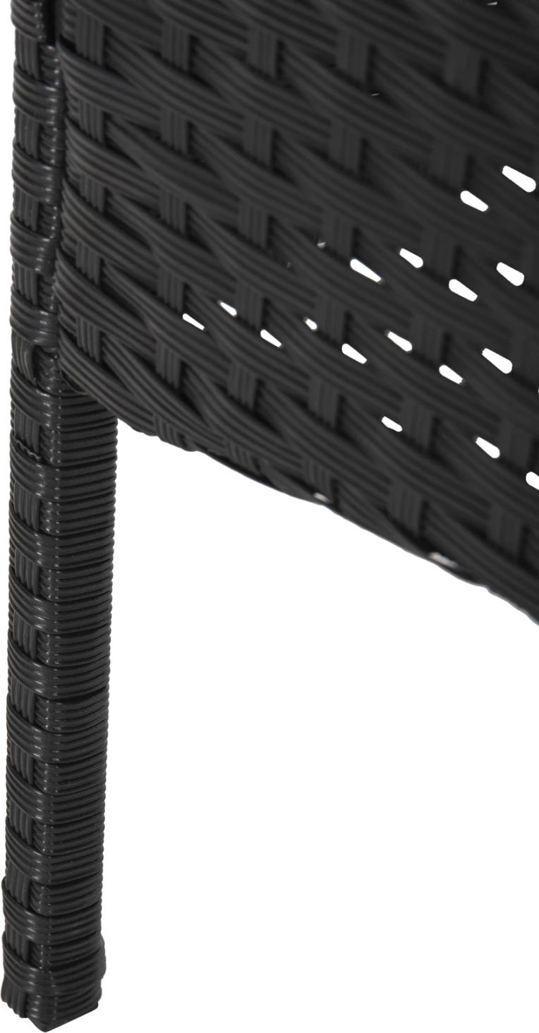 Zunanji lounge set 4 kosov STASIA FH6089.04 sintetični ratan v črni barvi - blazine v bež barvi