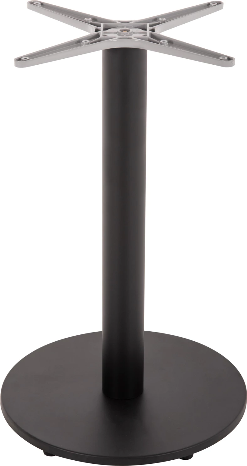 Okrogla aluminijasta osnova za mizo FH476.01 v mat črni barvi 48x48cm križ Φ45Χ73Hcm