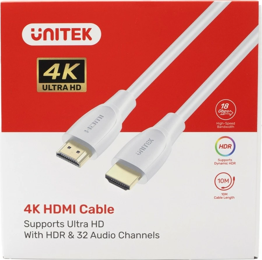 HDMI kabel 2 m, 4K 60 Hz, bel, Unitek C11090AWH03-2M