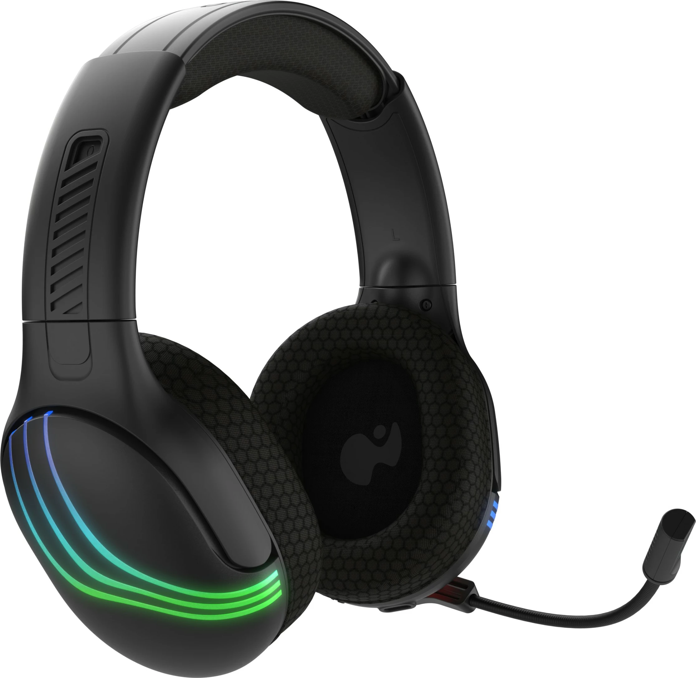 Brez breznih slušalk z LED osvetlitvijo, PDP Afterglow Wave za Xbox Series X, črne