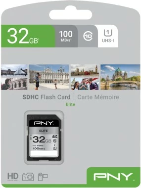 SD kartica Elite 32GB SDHC razred 10 UHS-I, PNY, črna