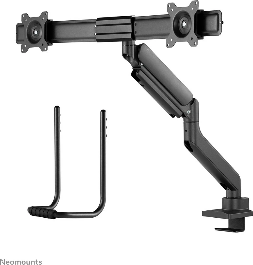 Nagibno stojalo za dva monitorja Neomounts DS75-450BL2, objemka/gnom, 8 kg, 17"-32", 100 x 100 mm, črno