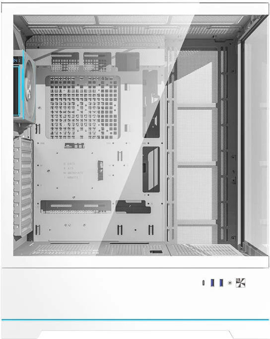 Big Tower ohišje Darkflash DY451L PRO, ARGB, 1 ventilator, belo