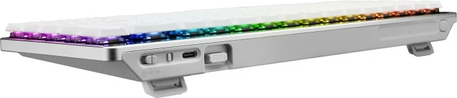 Kompaktna gaming tipkovnica ROG Falchion RX 65% Low Profile, ASUS, RGB, žična in brezžična, QWERTZ, bela