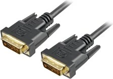 DVI-D kabel 1 m (24+1), črn, Sharkoon