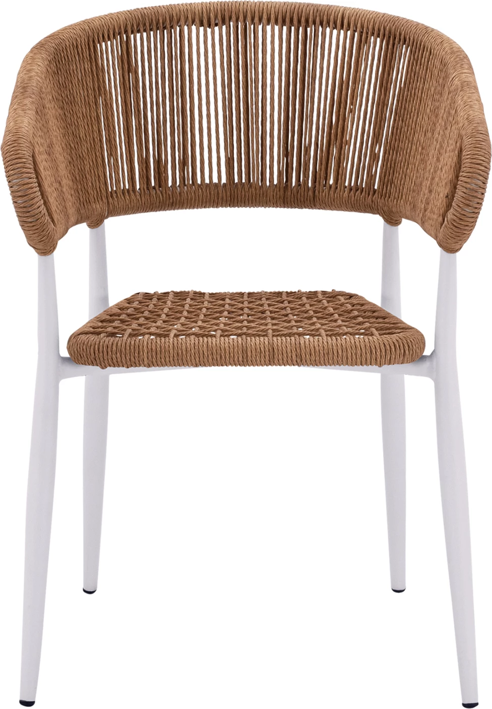 Aluminijasti naslanjač EULO FH5783.12 bel-sintetični ratan bež 55,5x63,5x78Hcm