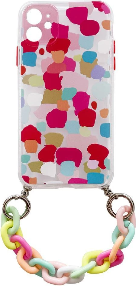 Ovitek z večbarvno verigo Hurtel Color Chain za Samsung Galaxy S21 Ultra 5G
