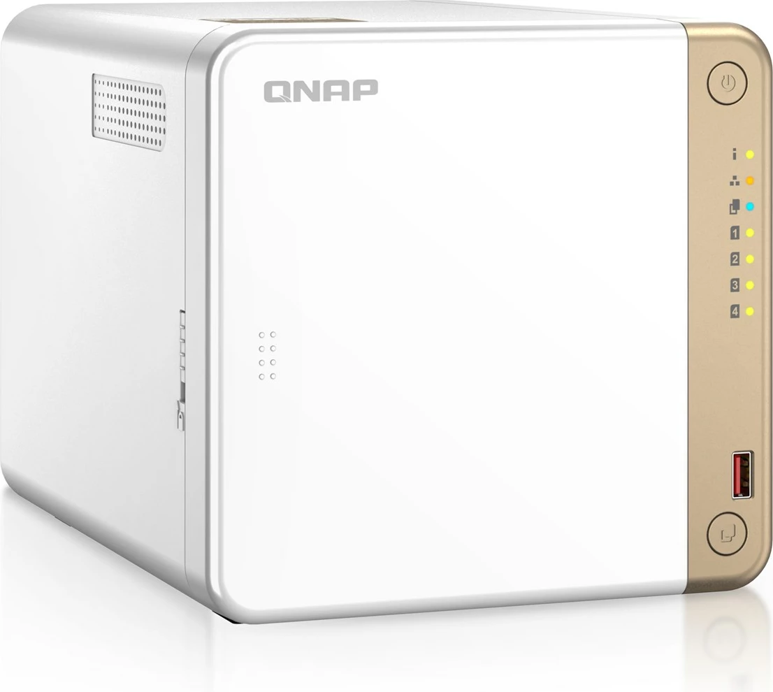 NAS ohišje QNAP TS-462-4G, Intel Celeron N4505, 4 GB RAM DDR4, stolp, bela