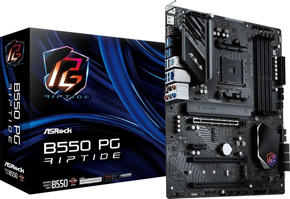 Plošča Asrock B550 PG Riptide, Socket AM4, ATX