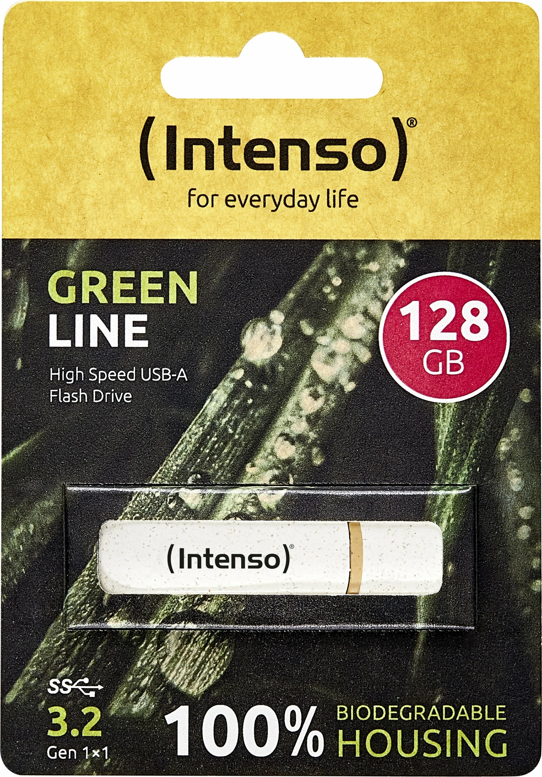USB ključ Intenso Green Line 128 GB, USB-A 3.2 Gen 1, bež/rjav