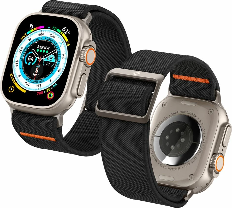 Pašček za Apple Watch Spigen Fit Lite Ultra (42/44/45/49 mm), črn