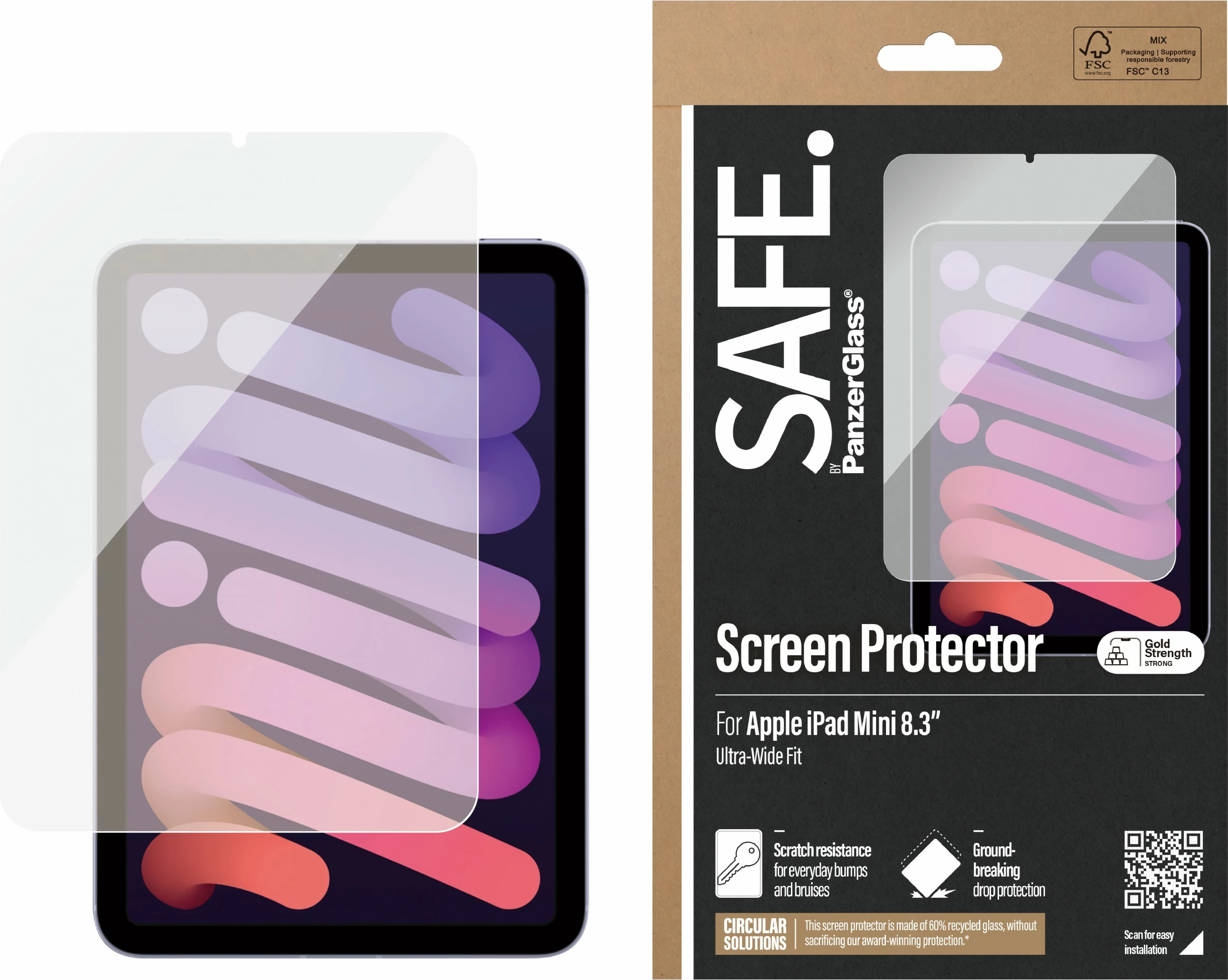 Prozoren zaščitni zaslon PanzerGlass za iPad Mini 8,3"