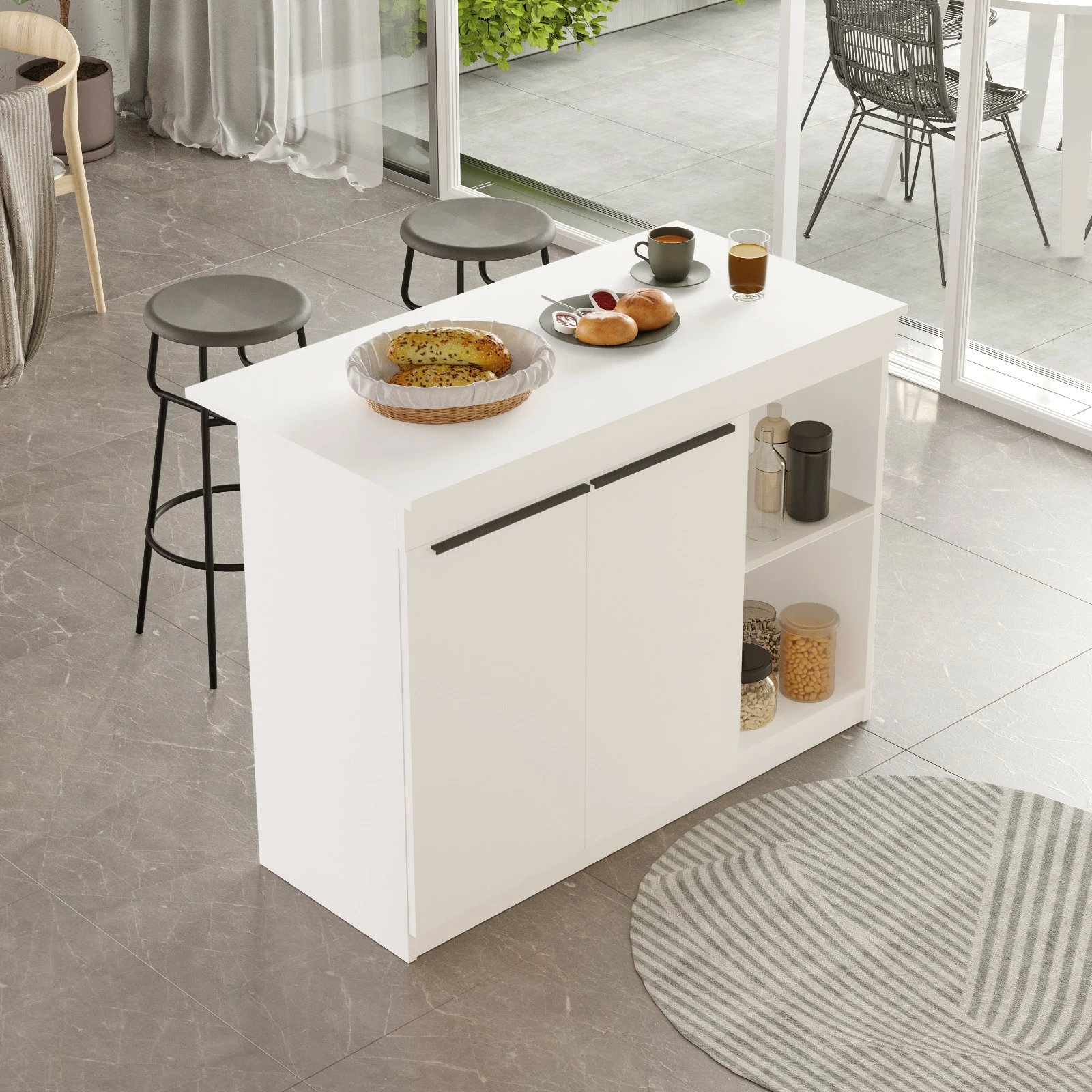 Kuhinjska miza Hanah Home OR2-W, bela