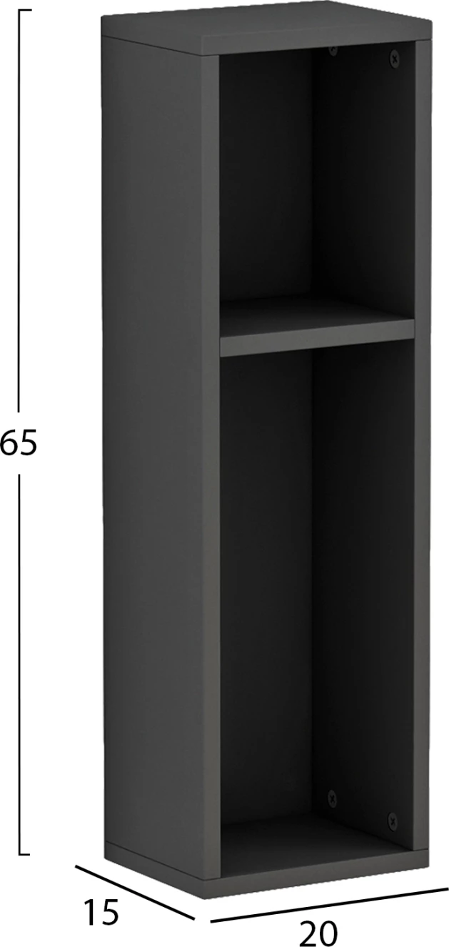 Stenski nočni omarica BONEN FH9070.20 melamin v sivi barvi 20x15x65H cm