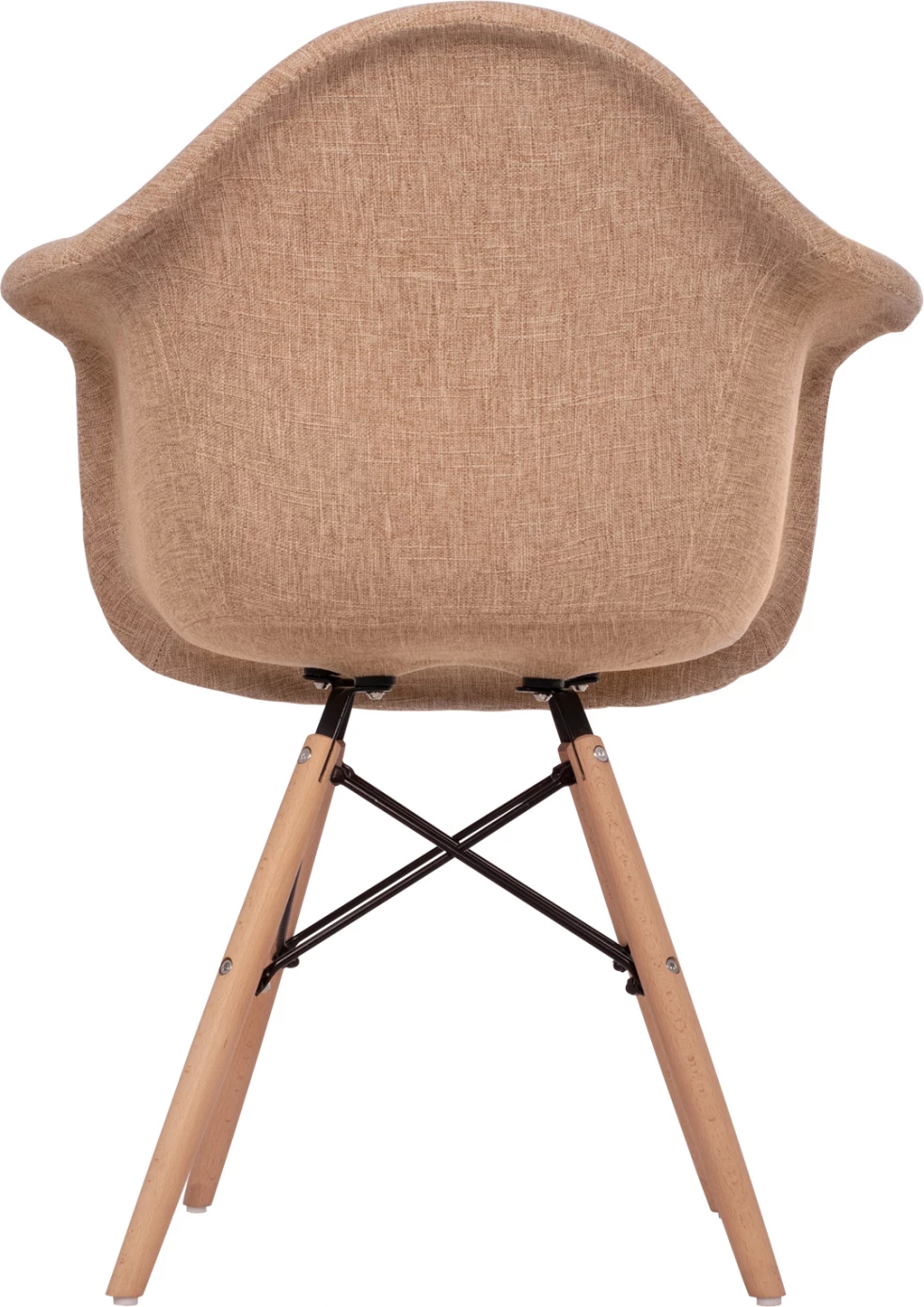 Fotelj z lesenimi nogami in bež tkanino Mirto FH005.63 63x57x81 cm, set 2 kosov