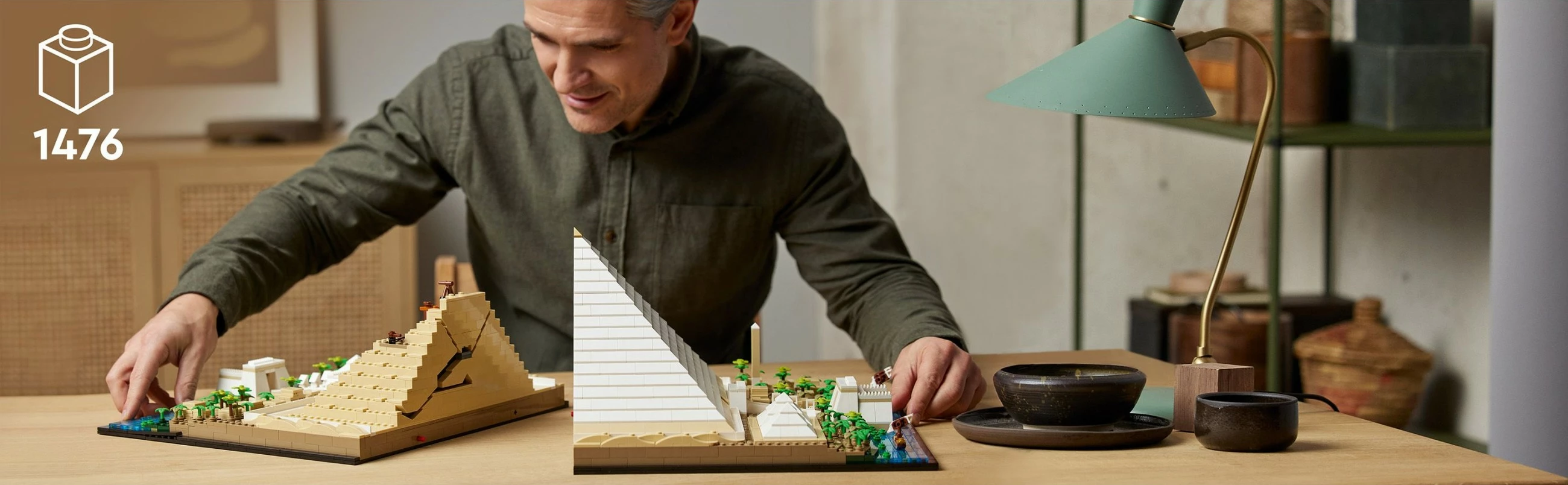 Model Piramide v Gizi, LEGO Architecture Great Pyramid of Giza, 1.476 kosov, večbarven