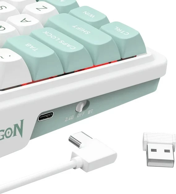 Mehanska tipkovnica Redragon Galatin Pro K719WG-RGB-PRO, 96%, RGB, brezžično/žično, bela