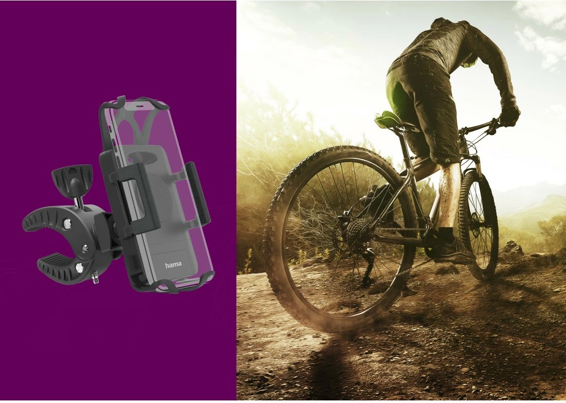 Držalo za telefon za kolo Hama 201514, črno