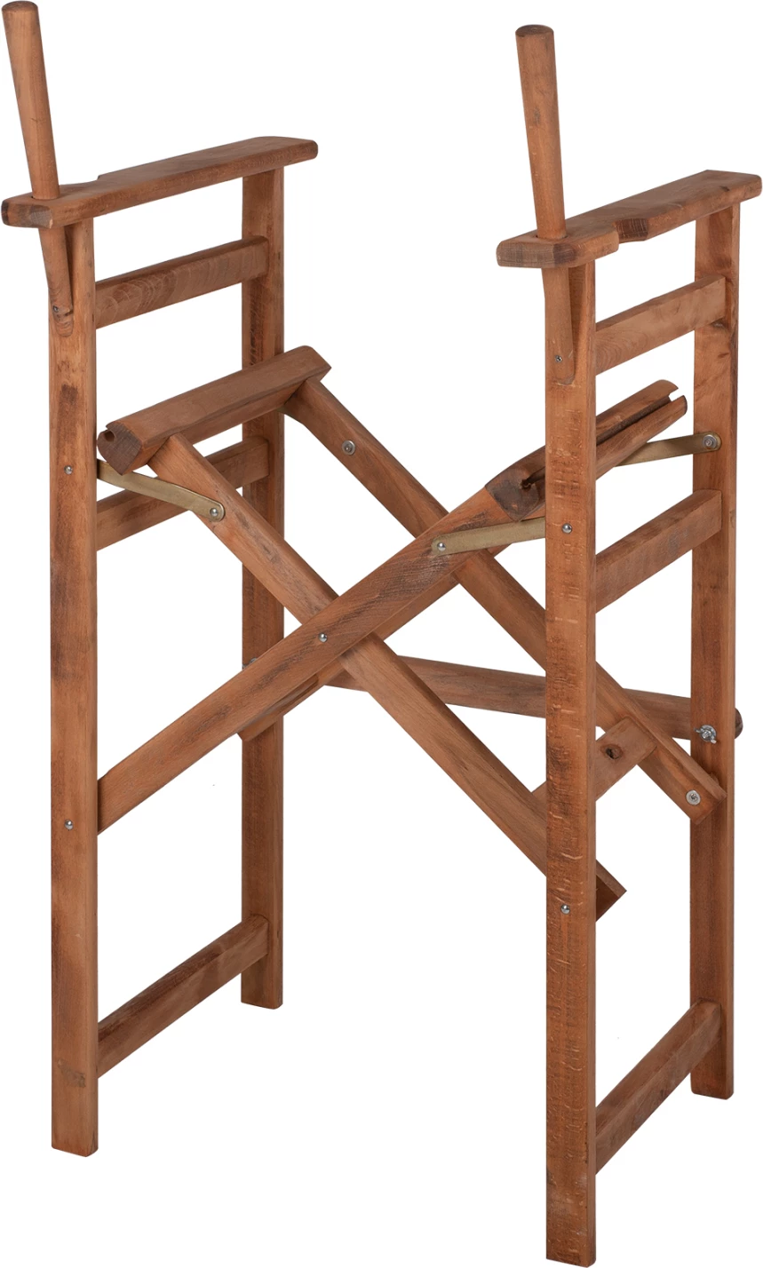 Barski stol režiserja PALMER v okvirju impregniranem z orehom FH5578.01 57x57x117Hcm