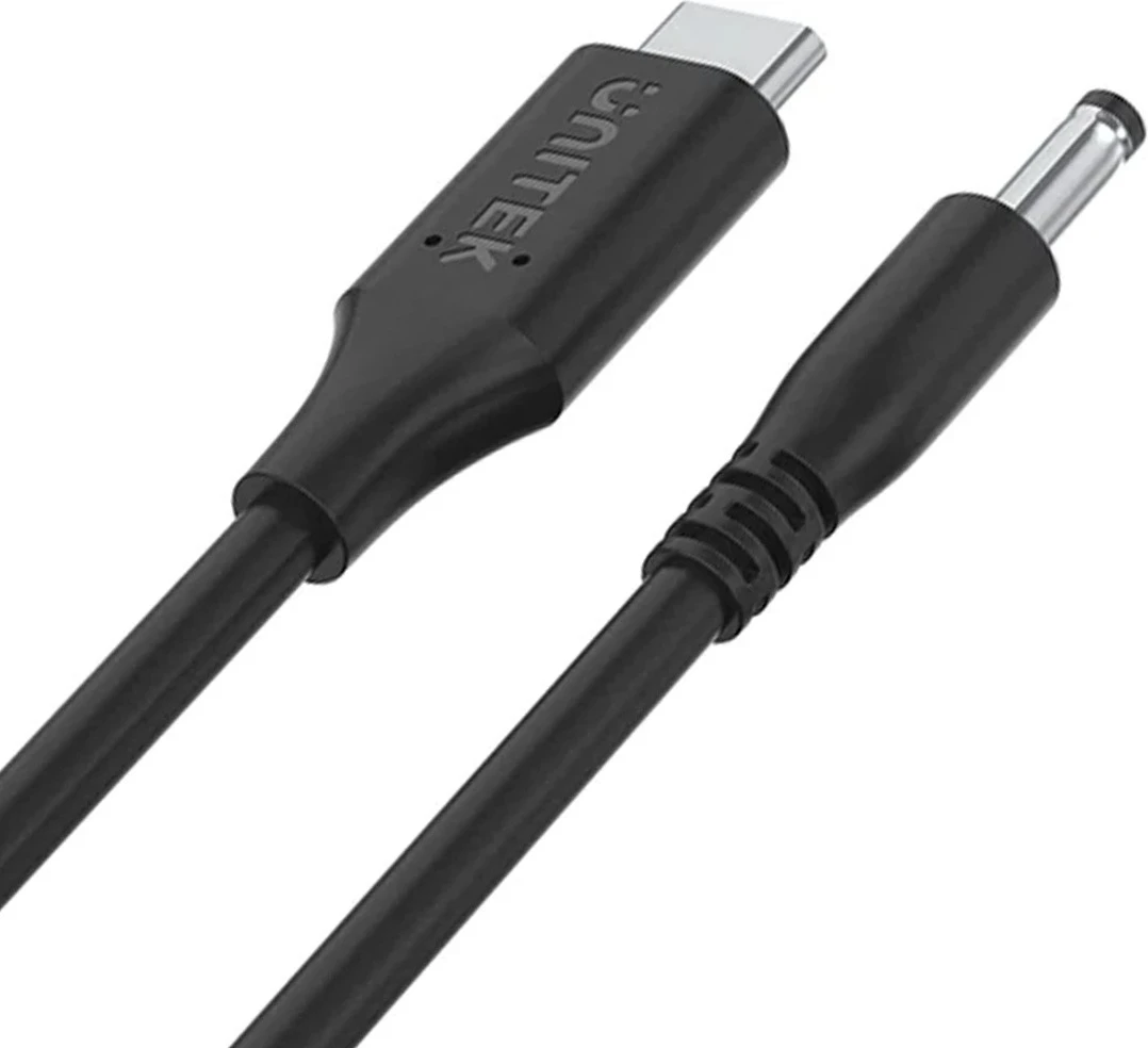 Napajalni kabel 65W USB-C na DC 4,0mm za Lenovo Unitek, črn