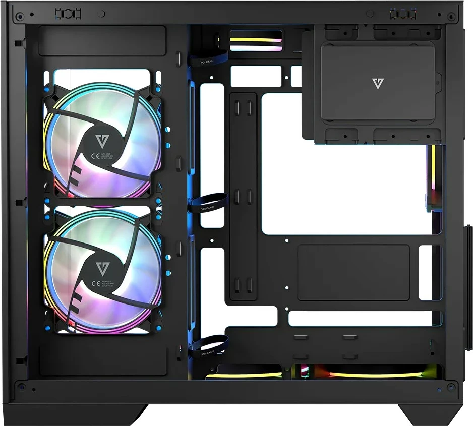 Računalniško ohišje MODECOM Volcano Panorama APEX ARGB 5F, Midi Tower, sivo